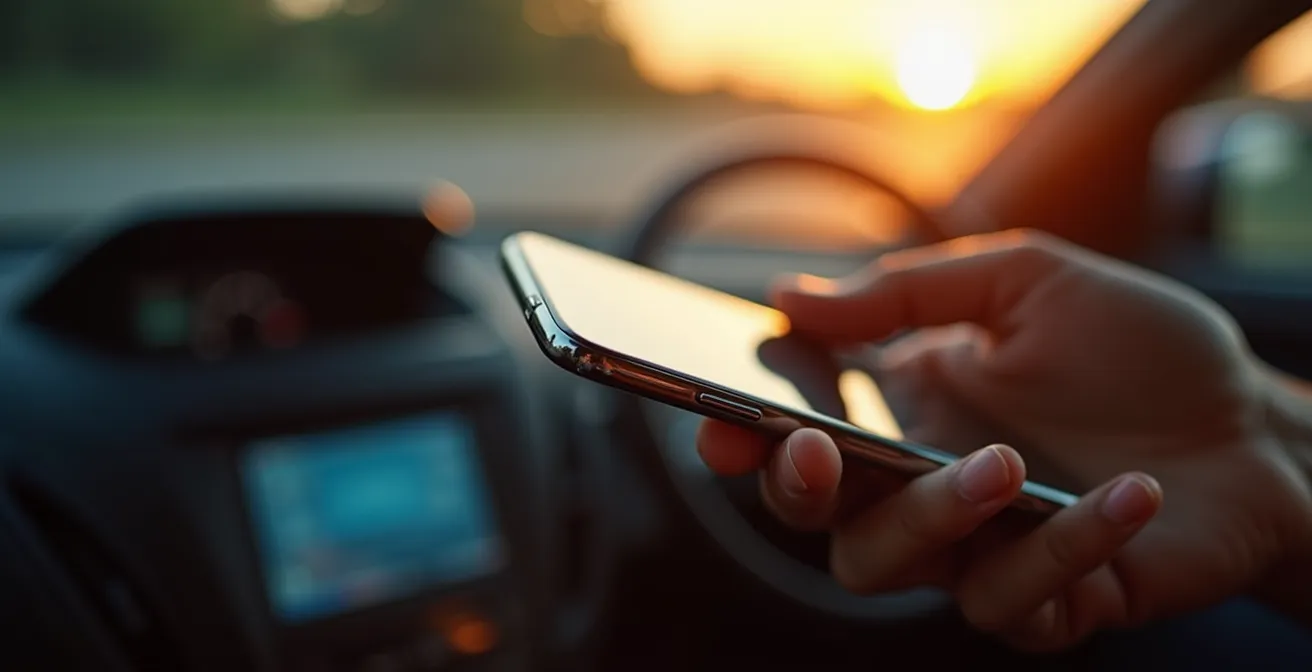 Close-up macro shot of a smartphone notification appearing at 4:30 PM showing a local restaurant special