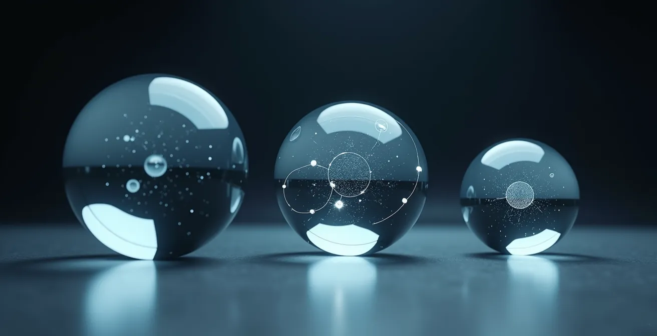 Visual representation of three interconnected spheres showing different levels of franchise decision-making authority