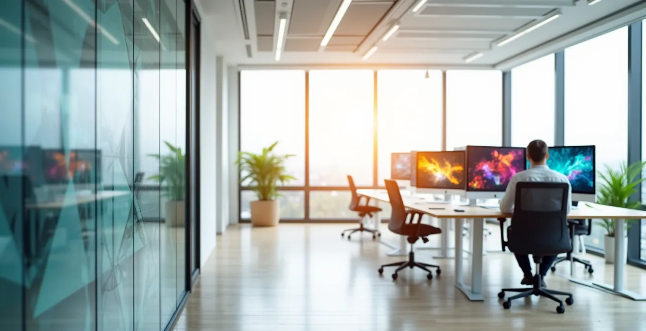 Visual matrix of franchise support services displayed in modern office