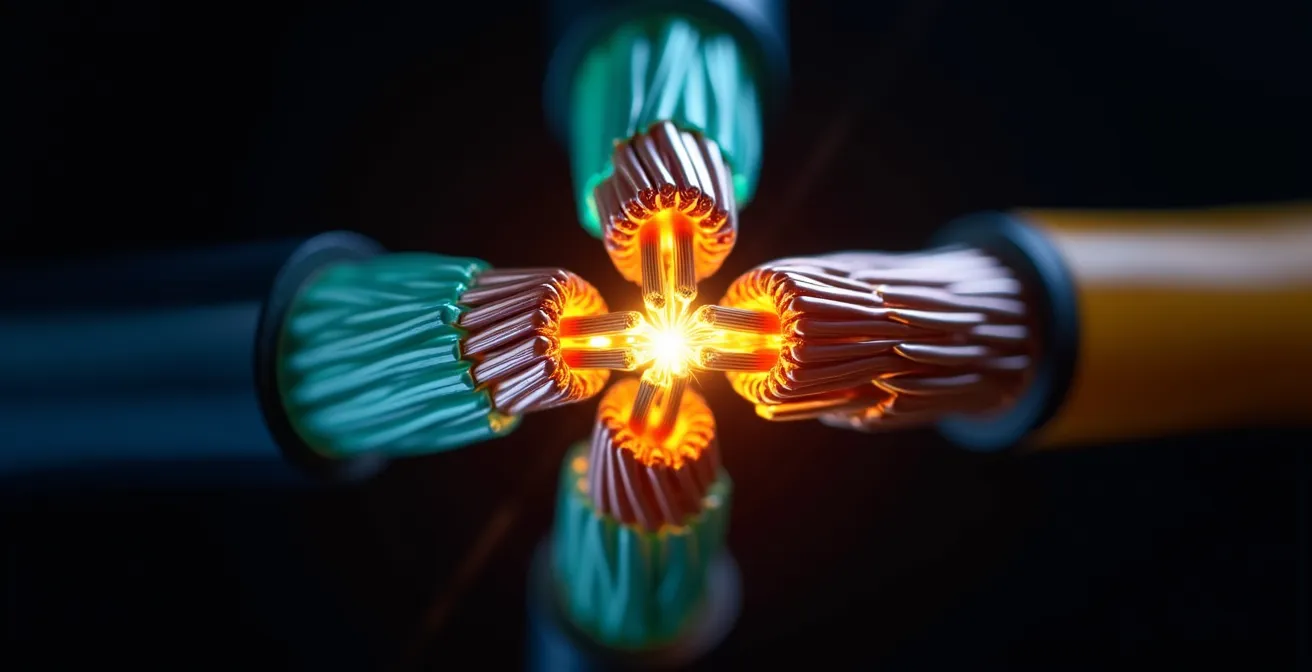 Macro photography of network connections representing data integration