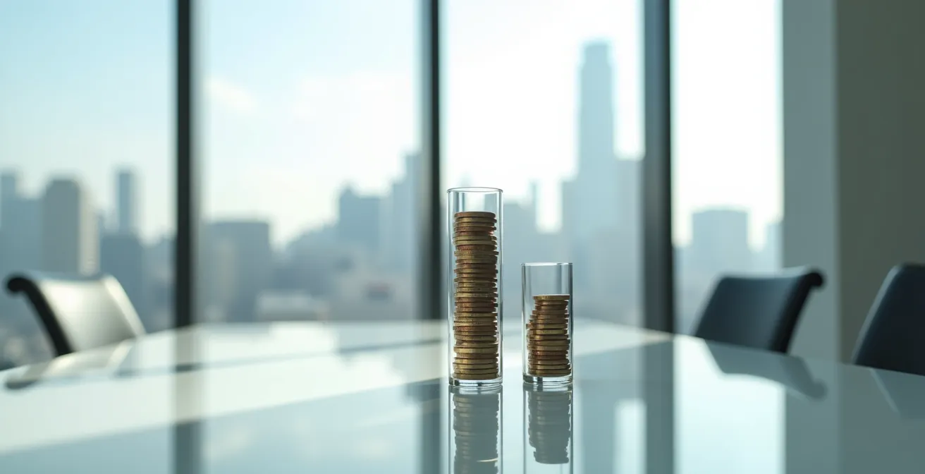 Visual comparison of valuation multiples between service businesses and franchise platforms