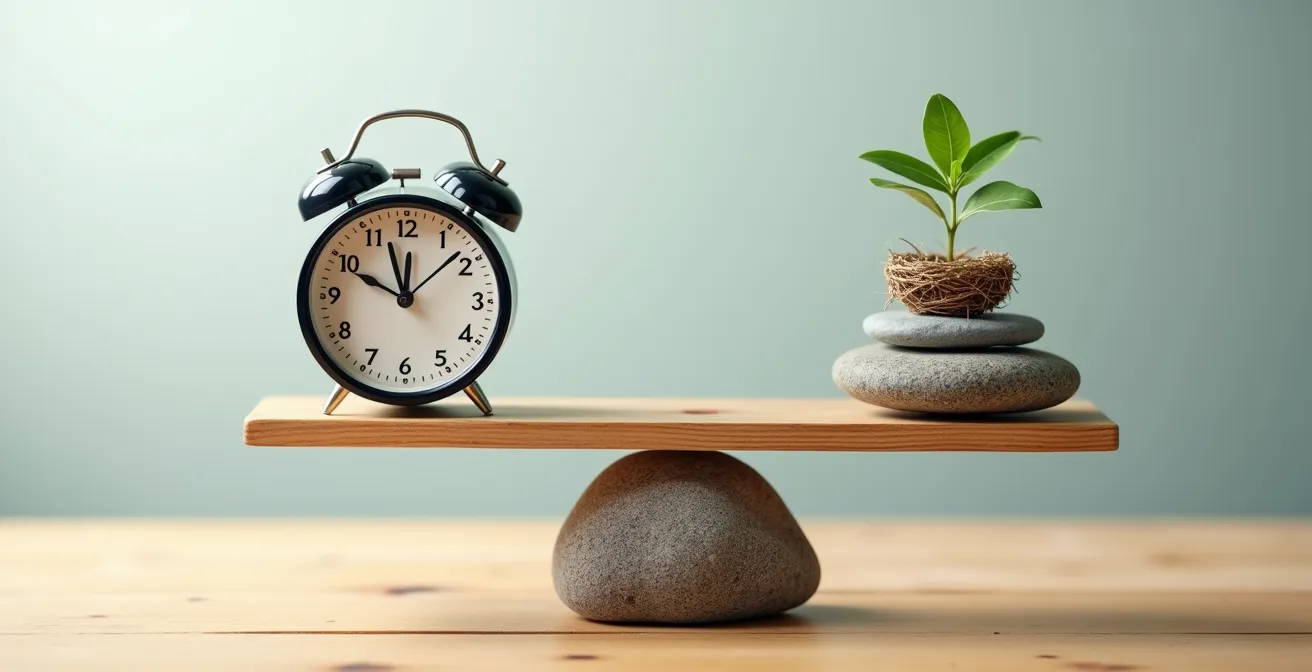 Split composition showing retirement planning versus franchise opportunity