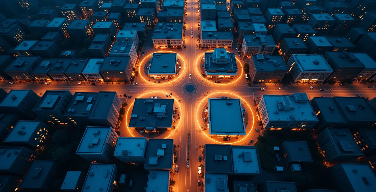 Visual representation of digital overlay method for predicting sales transfer between retail locations