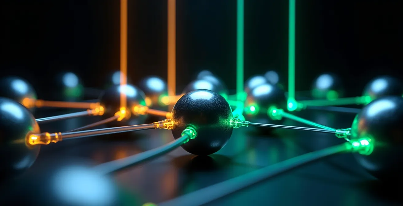 Visual diagram showing three-tier communication architecture with top-down, bottom-up, and peer-to-peer information flows in franchise network