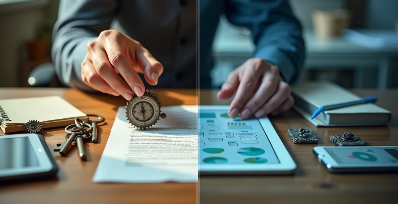 Visual representation of transforming tacit business knowledge into documented franchise systems