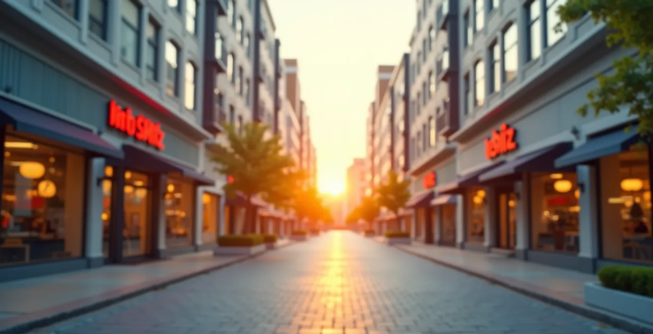 Multiple franchise locations visualized as an interconnected business network showing growth potential