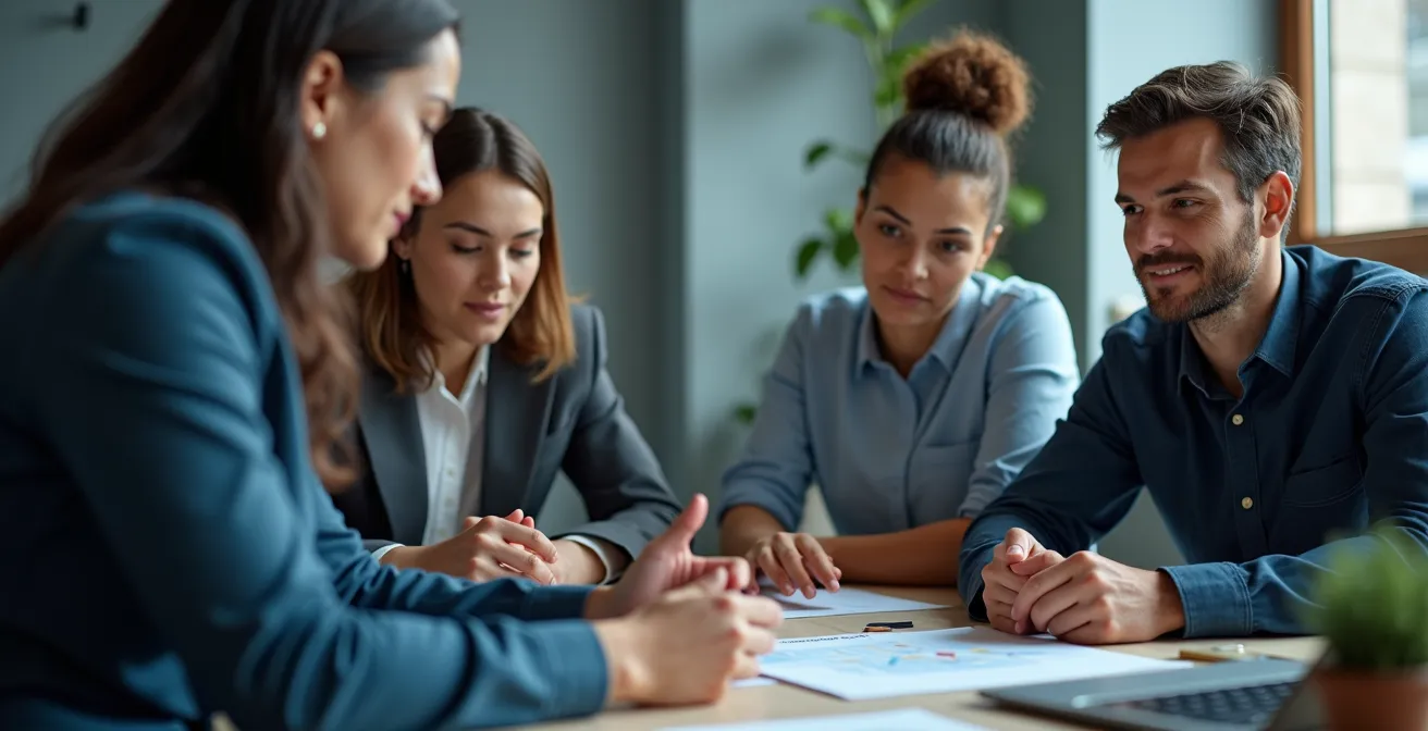 Professional training environment showing franchise partners learning operational systems