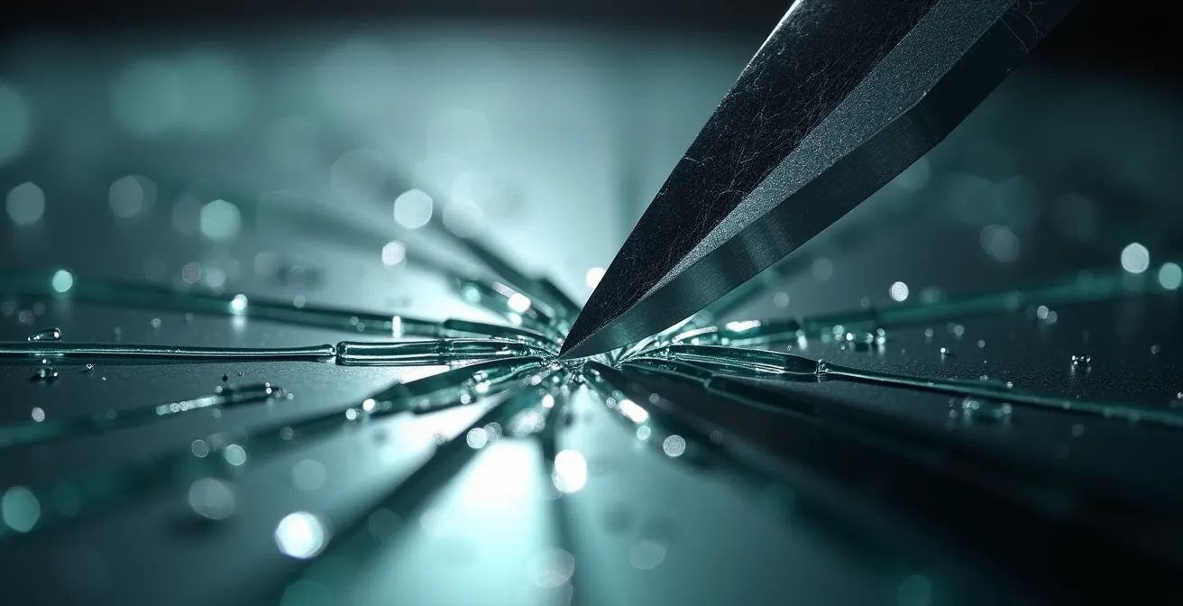 Visual metaphor for penetration pricing breaking market barriers