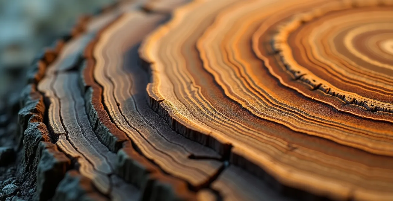 Data-driven visualization showing territory performance improvement over time, with layers representing growth periods.